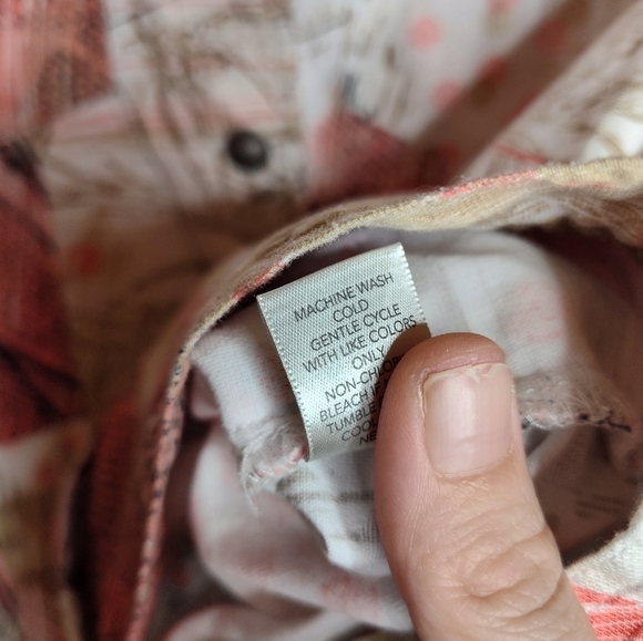 Christopher & Banks patchwork art to wear jacket, canvas/denim, size M - Picture 5 of 6